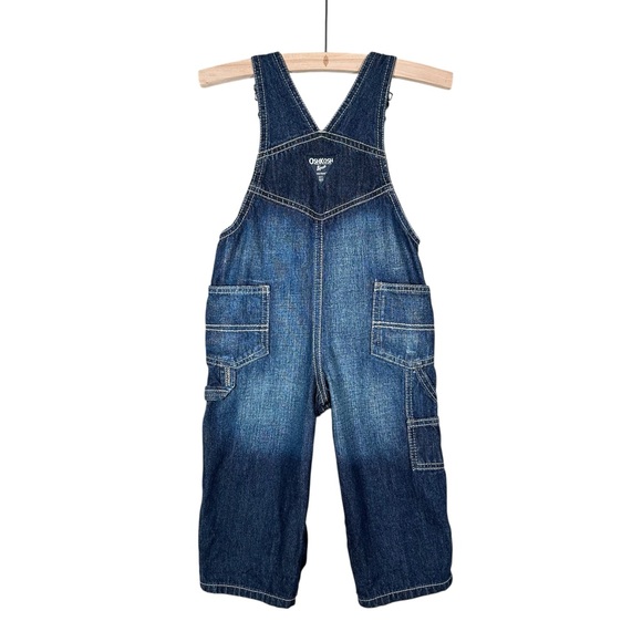 OSHKOSH B’GOSH Vintage Embroidered Logo Denim Bib Overalls - Picture 2 of 7